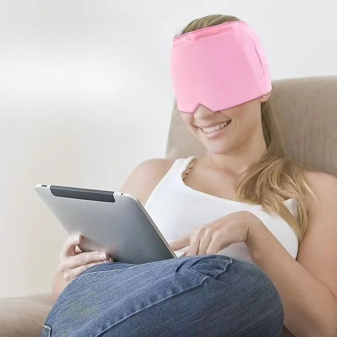 MigraRelief™ – Máscara de gel terapéutica para migraña y estrés